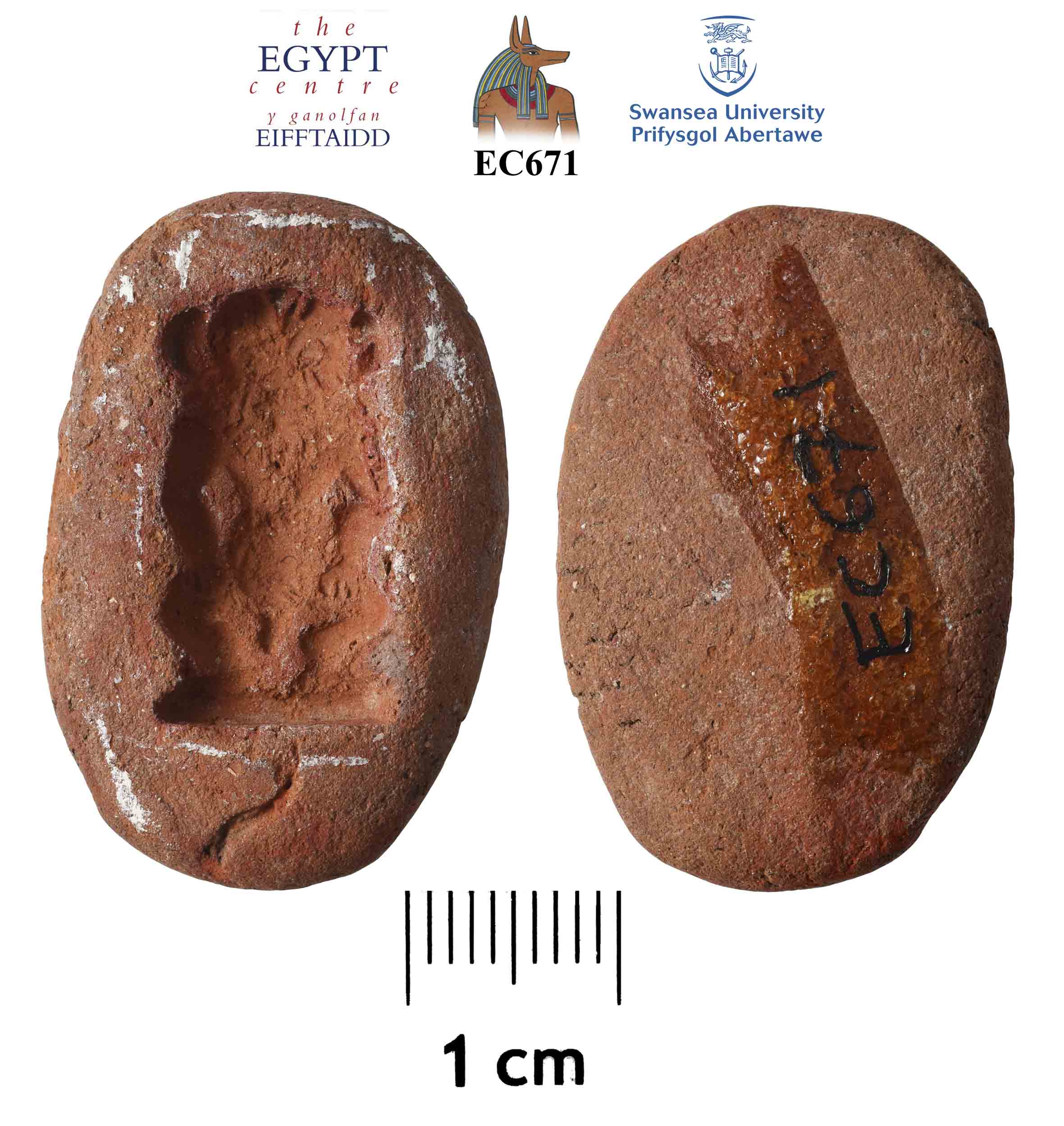 Image for: Pottery mould for a Bes amulet